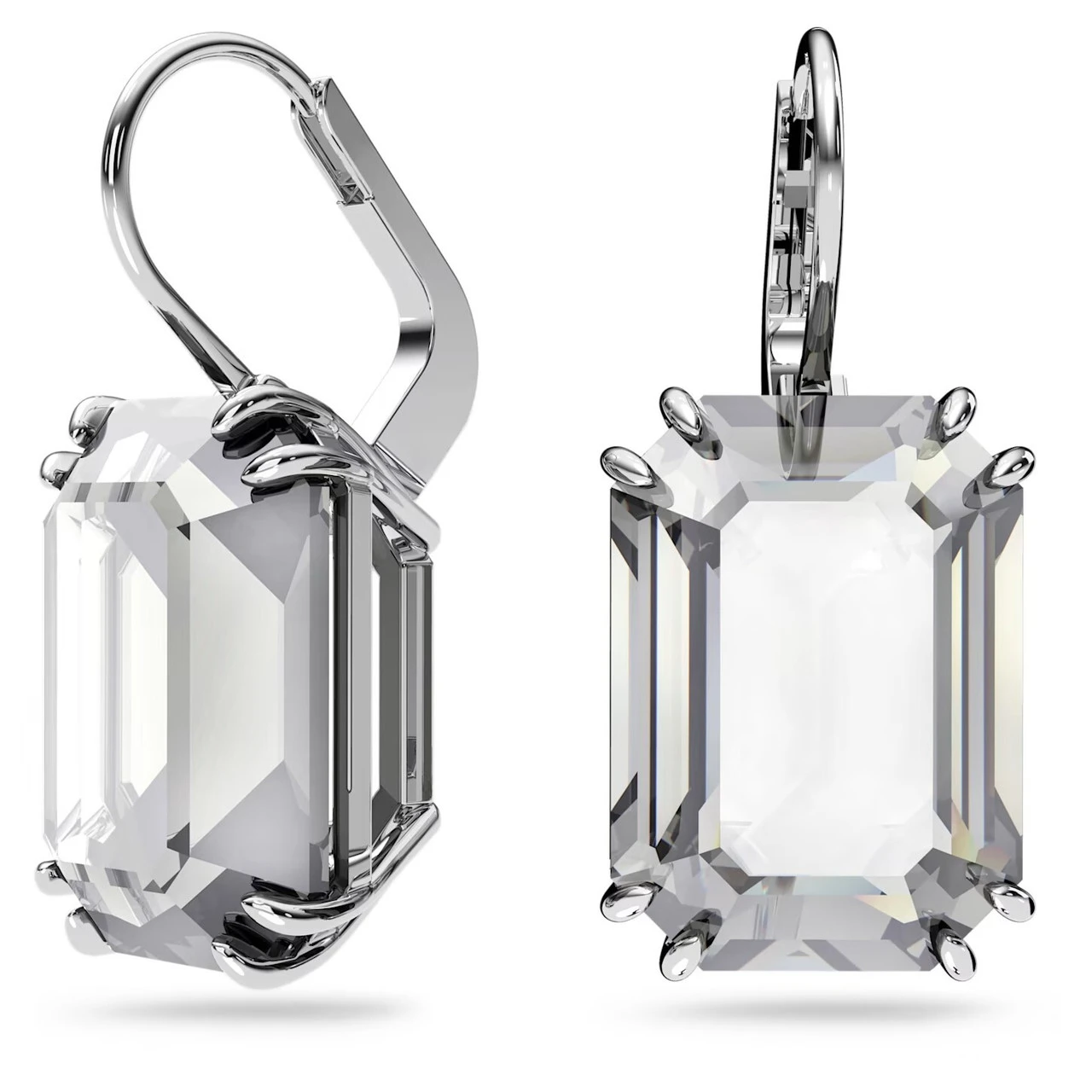 Millenia Drop Earrings Octagon Cut, Gray, Rhodium Plated 5636569 | Swarovski 2 Millenia Drop Earrings Octagon Cut, Gray, Rhodium Plated 5636569 | Swarovski - Image 2