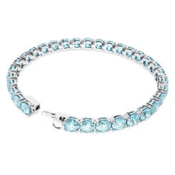 Matrix Tennis Bracelet, Round Cut, Medium, Blue, Rhodium Plated 5648928 (Size M) | Swarovski -King Power shop 01efc7b9 ce8d 5d02 a78c 70256025ff96 15391.1681361217