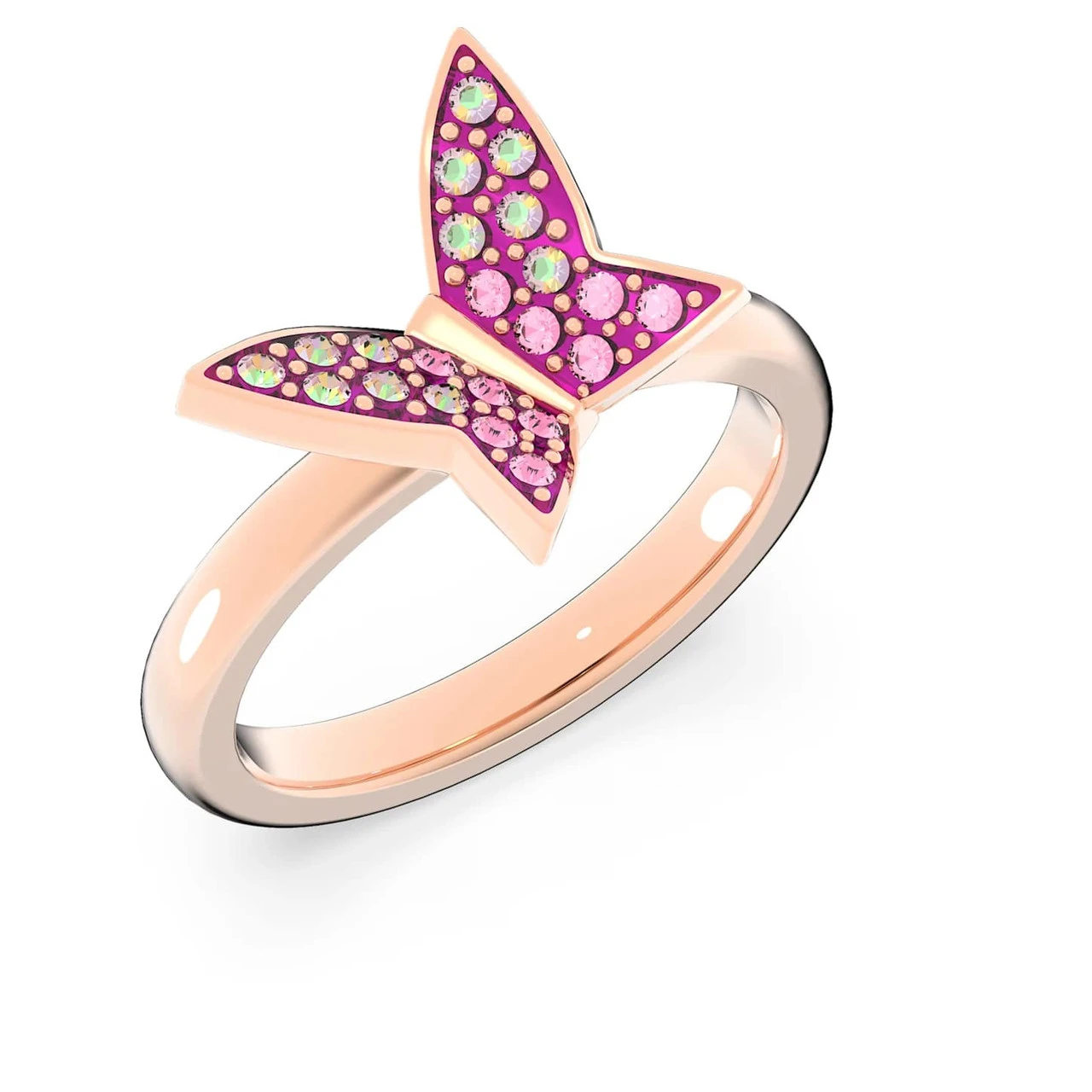 Swarovski Lilia Ring Set (3), Butterfly, Pink, Rose-Gold Tone Plated 5636417 (Size 7/M/55) 4 Swarovski Lilia Ring Set (3), Butterfly, Pink, Rose-Gold Tone Plated 5636417 (Size 7/M/55) - Image 4