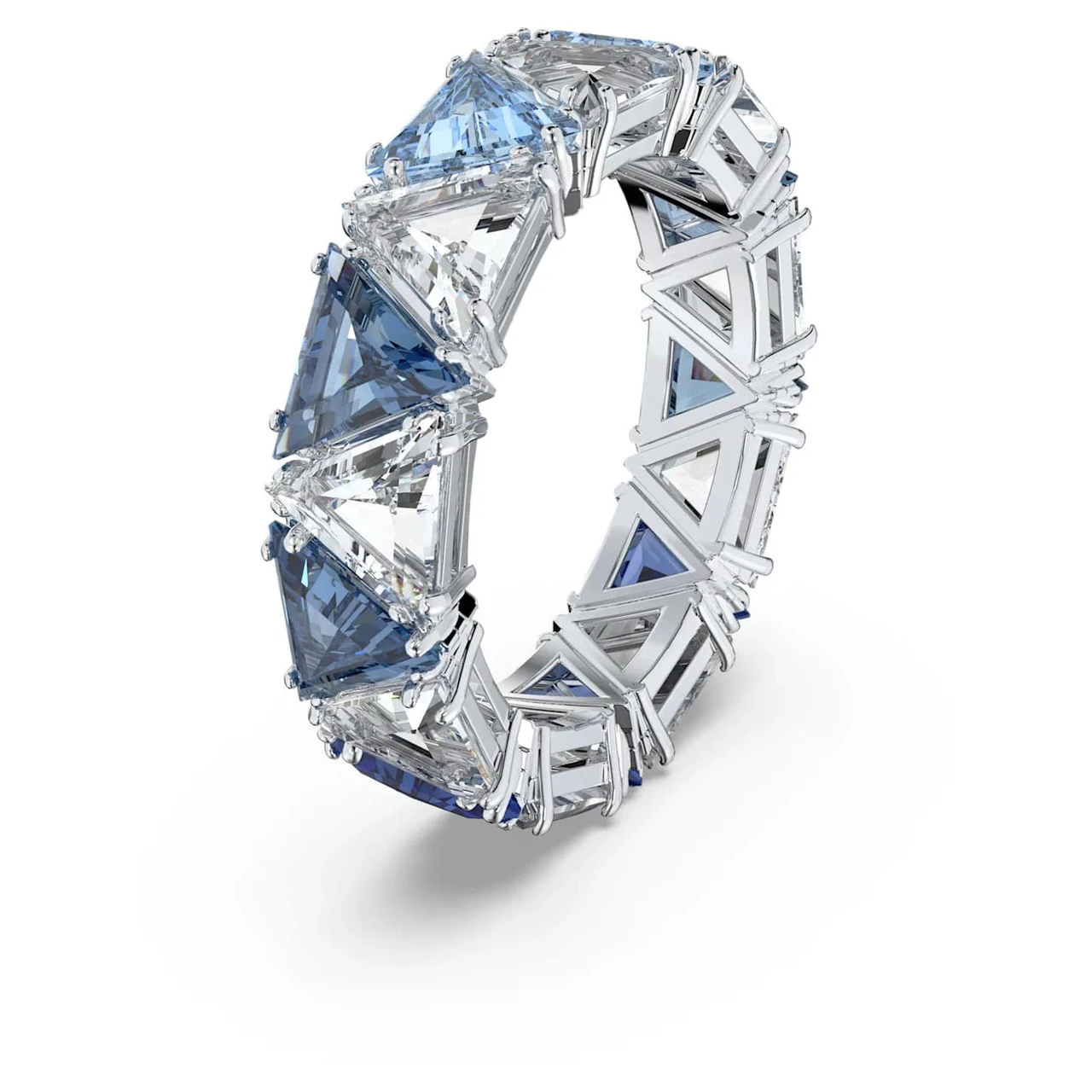 Swarovski Ortyx Cocktail Ring, Triangle Cut, Blue, Rhodium Plated 5608528 (Size 7/M/55) 2 Swarovski Ortyx Cocktail Ring, Triangle Cut, Blue, Rhodium Plated 5608528 (Size 7/M/55) - Image 2