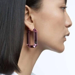 Lucent Hoop Earrings, Pink, 5633955 | Swarovski -King Power shop 06fda206 dd12 563d 95da 7e45f7254e55 41899.1643275227