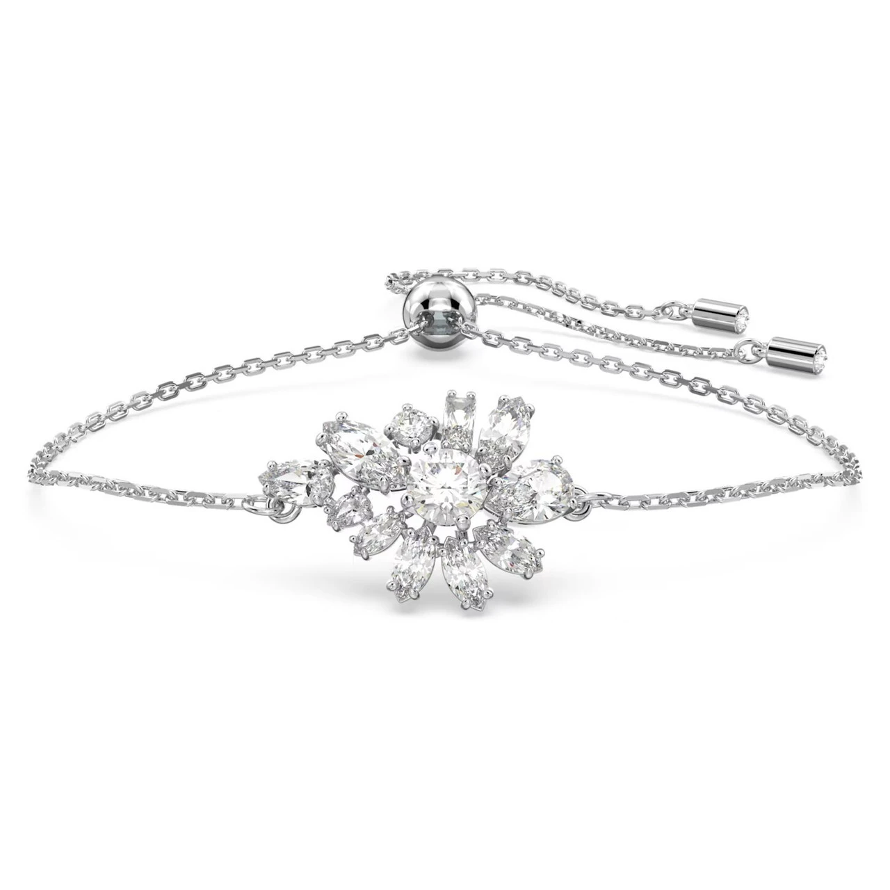 Swarovski Gema Bracelet Flower, White, Rhodium Plated 5644684 1 Swarovski Gema Bracelet Flower, White, Rhodium Plated 5644684