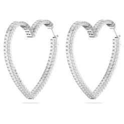 Swarovski Matrix Hoop Earrings, Heart, Large, White, Rhodium Plated 5647591 8 Swarovski Matrix Hoop Earrings, Heart, Large, White, Rhodium Plated 5647591 -King Power shop 0cdb368c d396 50d1 b198 ab1a4ffd24f3 77480.1673406565