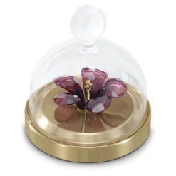 Swarovski Garden Tales Hibiscus Bell Jar, Small, Purple, 5619224