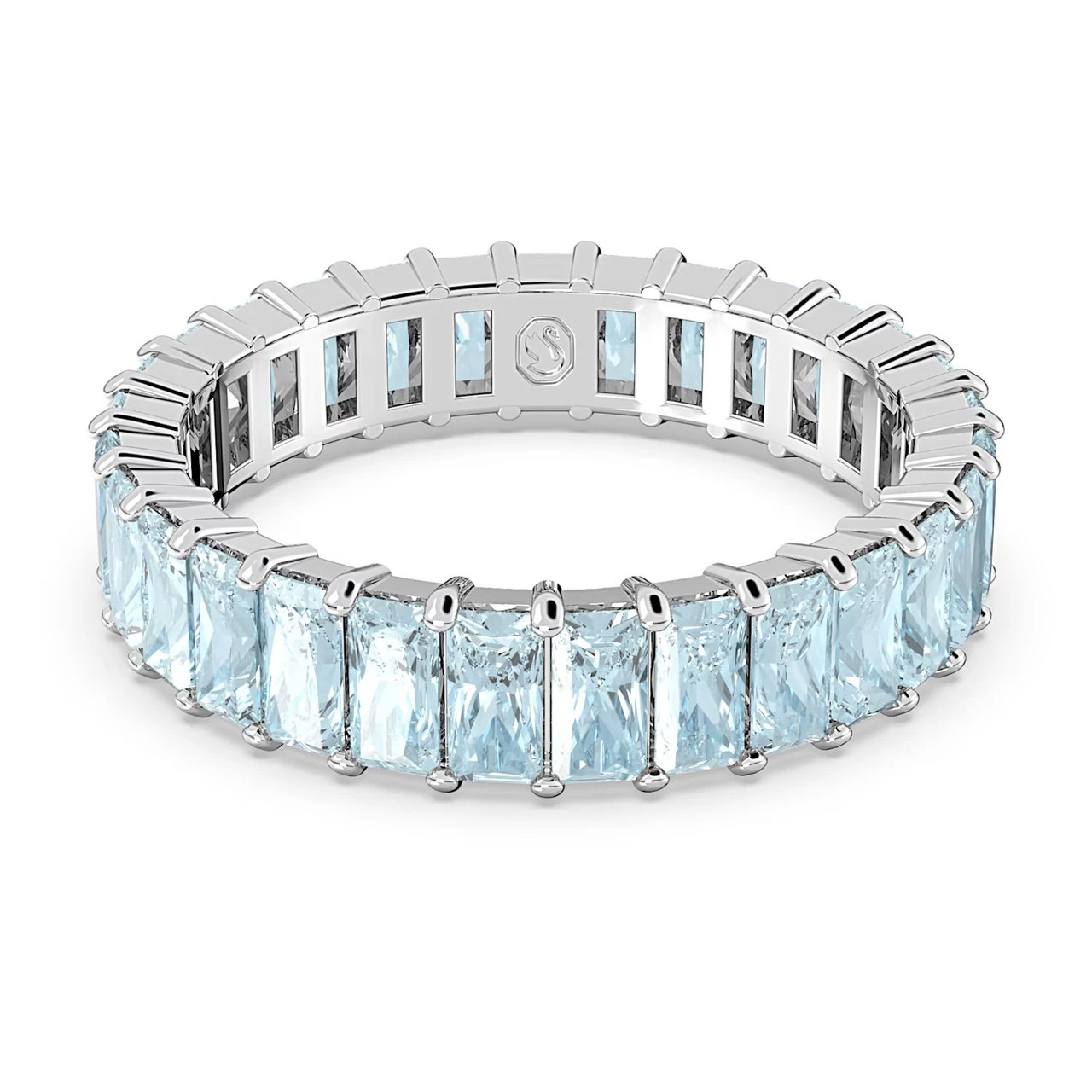 Matrix Ring, Baguette Cut, Blue, Rhodium Plated 5661909 (Size 55/M/7) | Swarovski 1 Matrix Ring, Baguette Cut, Blue, Rhodium Plated 5661909 (Size 55/M/7) | Swarovski