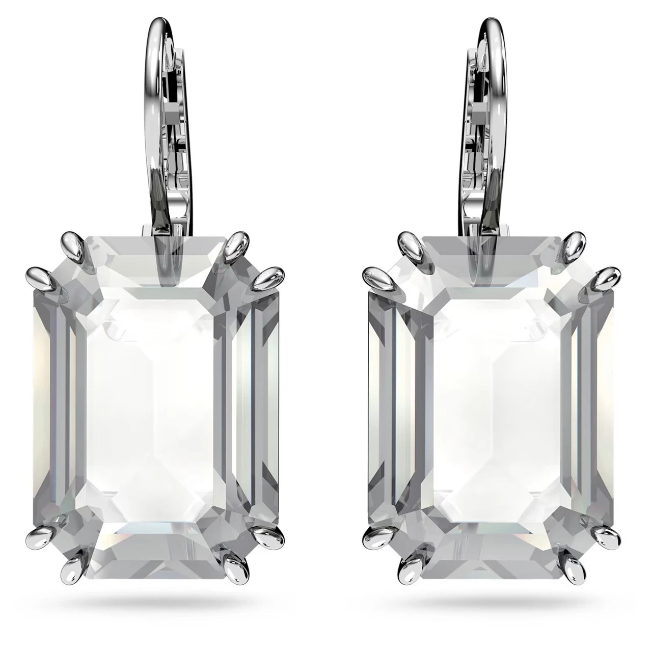 Millenia Drop Earrings Octagon Cut, Gray, Rhodium Plated 5636569 | Swarovski 1 Millenia Drop Earrings Octagon Cut, Gray, Rhodium Plated 5636569 | Swarovski