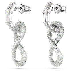 Hyperbola Drop Earrings, Infinity, White, Rhodium Plated 5679793 | Swarovski -King Power shop 1a28edfb 6e72 52e4 84fe b137933358df 00647.1704586383