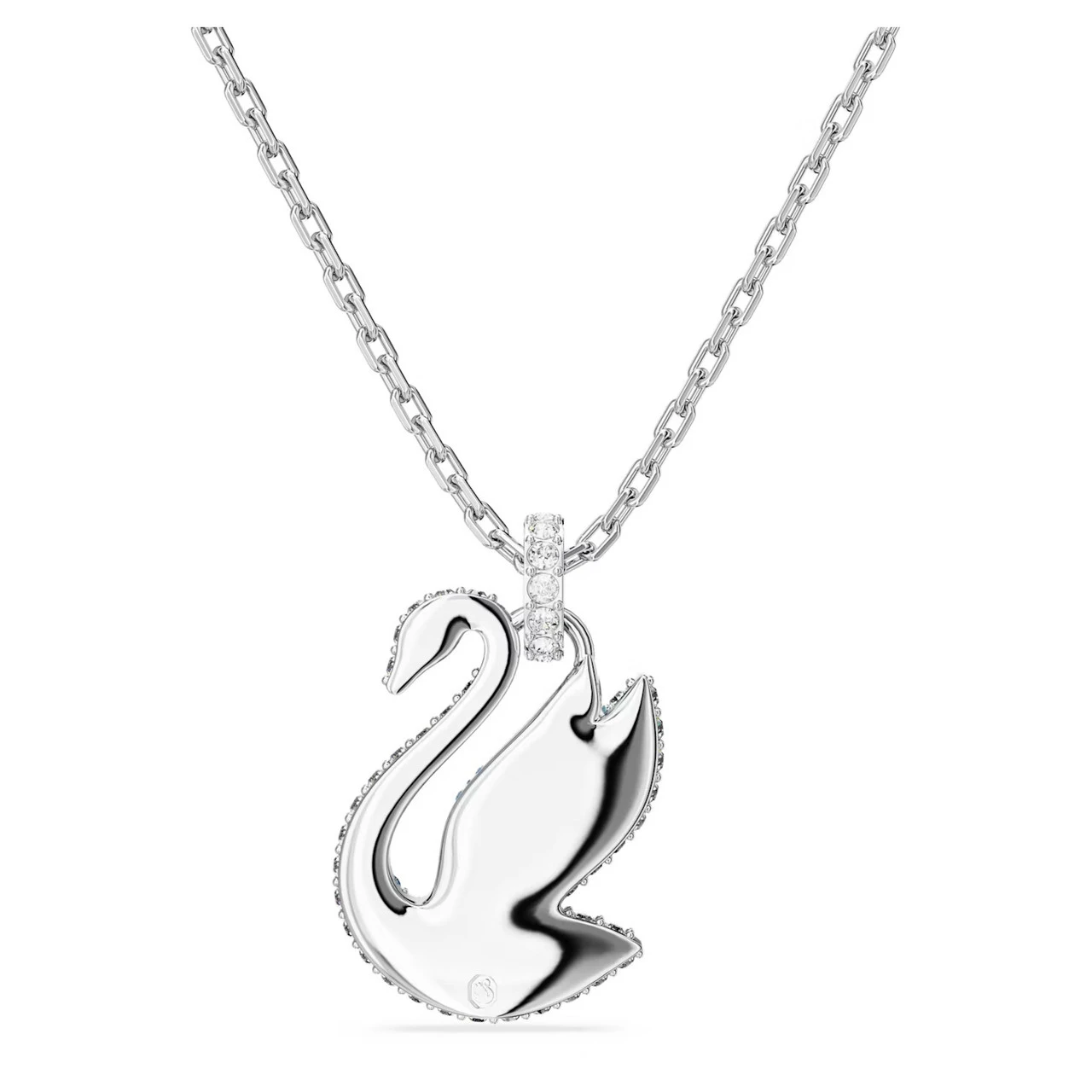 Iconic Swan Pendant, Blue, Rhodium Plated 5660594 | Swarovski 4 Iconic Swan Pendant, Blue, Rhodium Plated 5660594 | Swarovski - Image 4