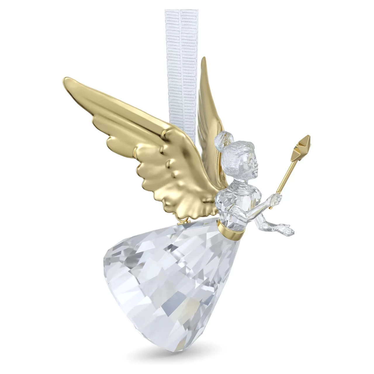 Holiday Magic Angel Ornament, Gold Tone, 5657008 | Swarovski 1 Holiday Magic Angel Ornament, Gold Tone, 5657008 | Swarovski