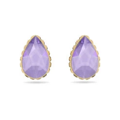 Orbita Stud Earrings, Drop Cut, Multicolored, Gold-Tone Plated 5641405 | Swarovski
