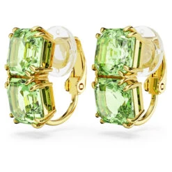 Millenia Clip Earrings, Square Cut, Green, Gold-Tone Plated 5654559 | Swarovski -King Power shop 2f39c6ef 548a 5ee2 a913 7a32c2c370b3 82831.1673406226