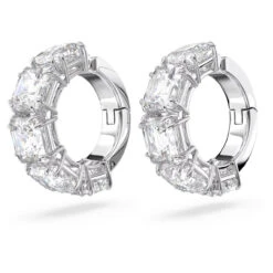Millenia Clip Earrings, Square Cut, White, Rhodium Plated 5654557 | Swarovski -King Power shop 31e24acf 4d04 516b 857f 125967de078d 56953.1675222521
