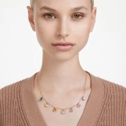 Stilla Necklace, Mixed Cuts, Multicolored, Gold-Tone Plated 5662918 | Swarovski -King Power shop 321c4ead 349d 5301 90f7 79d648b4d68c 57499.1689057219