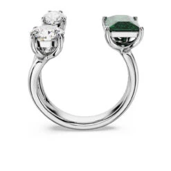 Mesmera Open Ring, Mixed Cuts, Green, Silver-Tone Finish 5676972 (Size 55/M/7) | Swarovski -King Power shop 42bb5b88 358e 5af9 9e11 e6352982e8da 52636.1693172362