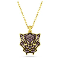 Black Panther © MARVEL Pendant, Black Panther, Multicolored, Gold-Tone Plated 5650574 | Swarovski