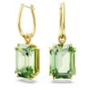 Millenia Drop Earrings, Octagon Cut, Green, Gold-Tone Plated 5676071 | Swarovski