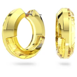 Lucent Hoop Earrings, Yellow, 5633435 | Swarovski