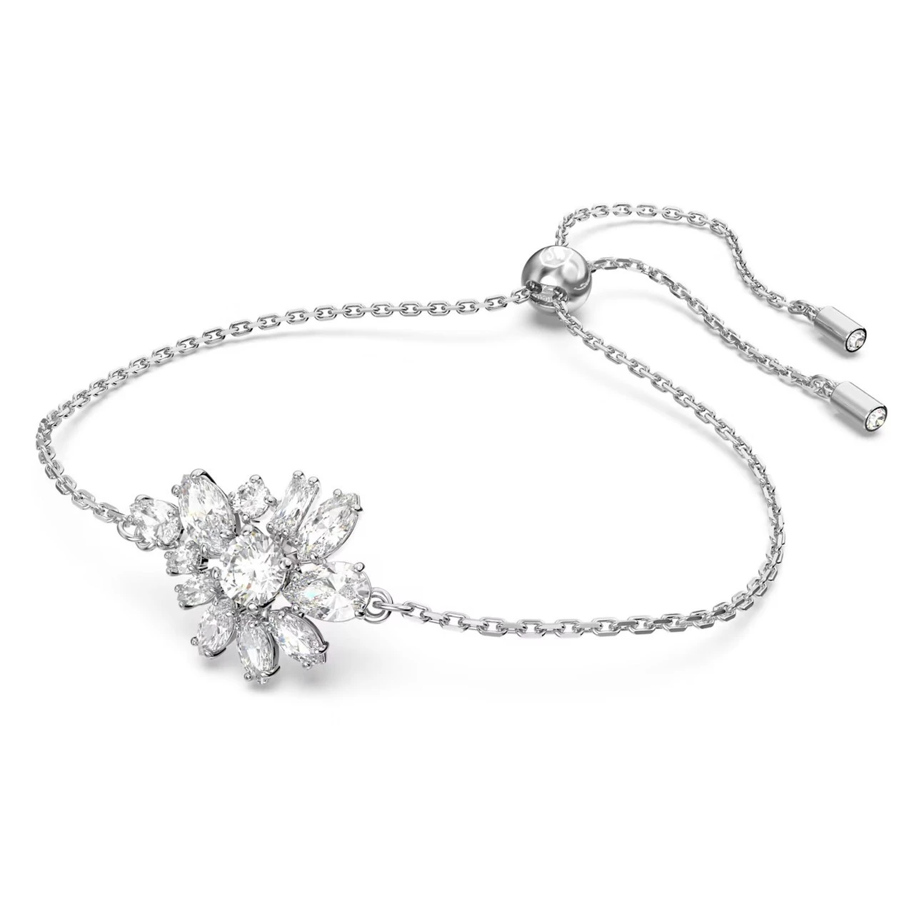 Swarovski Gema Bracelet Flower, White, Rhodium Plated 5644684 2 Swarovski Gema Bracelet Flower, White, Rhodium Plated 5644684 - Image 2
