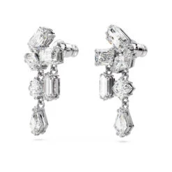 Mesmera Drop Earrings, Mixed Cuts, White, Rhodium Plated 5665825 | Swarovski -King Power shop 4e86f1d8 399d 5a3c 85f4 99c5f15dee63 73812.1688657989