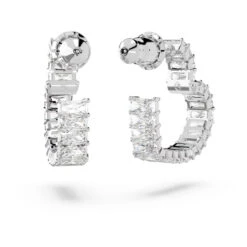 Matrix Hoop Earrings Heart, Small, White, Rhodium Plated 5653170 | Swarovski -King Power shop 51605639 2cf3 5d43 8dde 13ec7f63bd1b 53234.1672912533