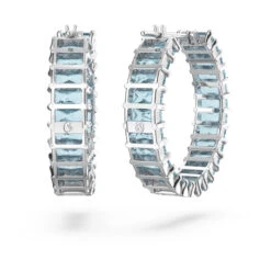 Matrix Hoop Earrings Baguette Cut, Blue, Rhodium Plated 5659037 | Swarovski -King Power shop 55b8abad e988 5747 b1e8 632426c9fbca 49587.1680501710