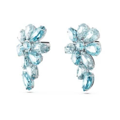 Gema Drop Earrings Mixed Cuts, Flower, Blue, Rhodium Plated 5666016 | Swarovski -King Power shop 5898442d 4cae 5a00 8b55 dd196e8da2ae 55409.1690134462
