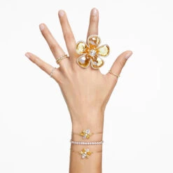 Swarovski Matrix Ring, Round Cut, Yellow, Gold-Tone Plated 5658663 (Size 55/M/7) -King Power shop 5aae2cb8 ea7d 5e34 8847 4102875300bd 11976.1675223404