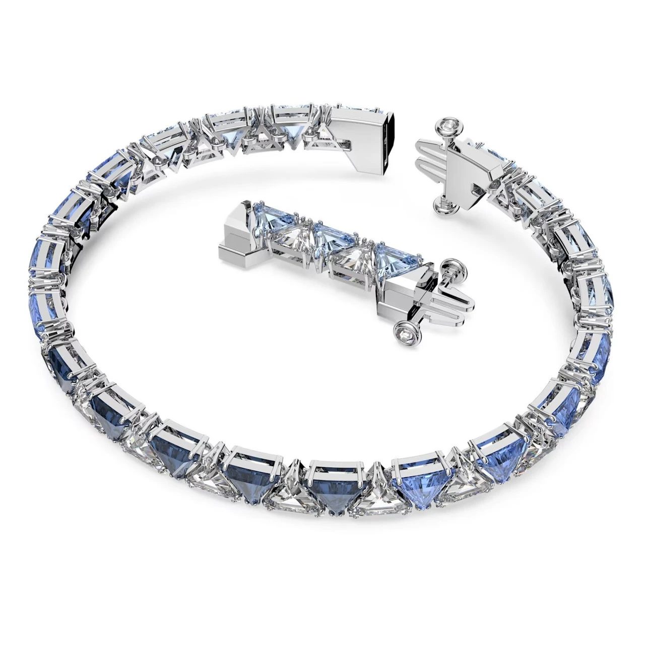 Swarovski Ortyx Bracelet Triangle Cut, Blue, Rhodium Plated 5614925 2 Swarovski Ortyx Bracelet Triangle Cut, Blue, Rhodium Plated 5614925 - Image 2