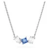 Mesmera Pendant Mixed Cuts, Blue, Rhodium Plated 5668276 | Swarovski