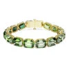 Millenia Bracelet, Octagon Cut, Color Gradient, Green, Gold-Tone Plated 5671258 | Swarovski