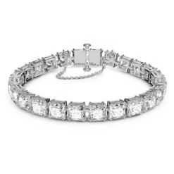 Swarovski Millenia Bracelet Square Cut, White, Rhodium Plated 5599202