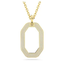 Swarovski Dextera Pendant Octagon Shape, White, Gold-Tone Plated 5642387