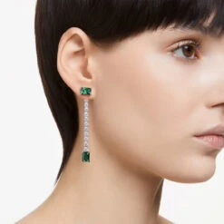 Matrix Drop Earrings, Mixed Cuts, Green, Rhodium Plated 5665786 | Swarovski -King Power shop 6fd434a7 c929 5a0b 8d16 832808de1f95 62578.1690171123