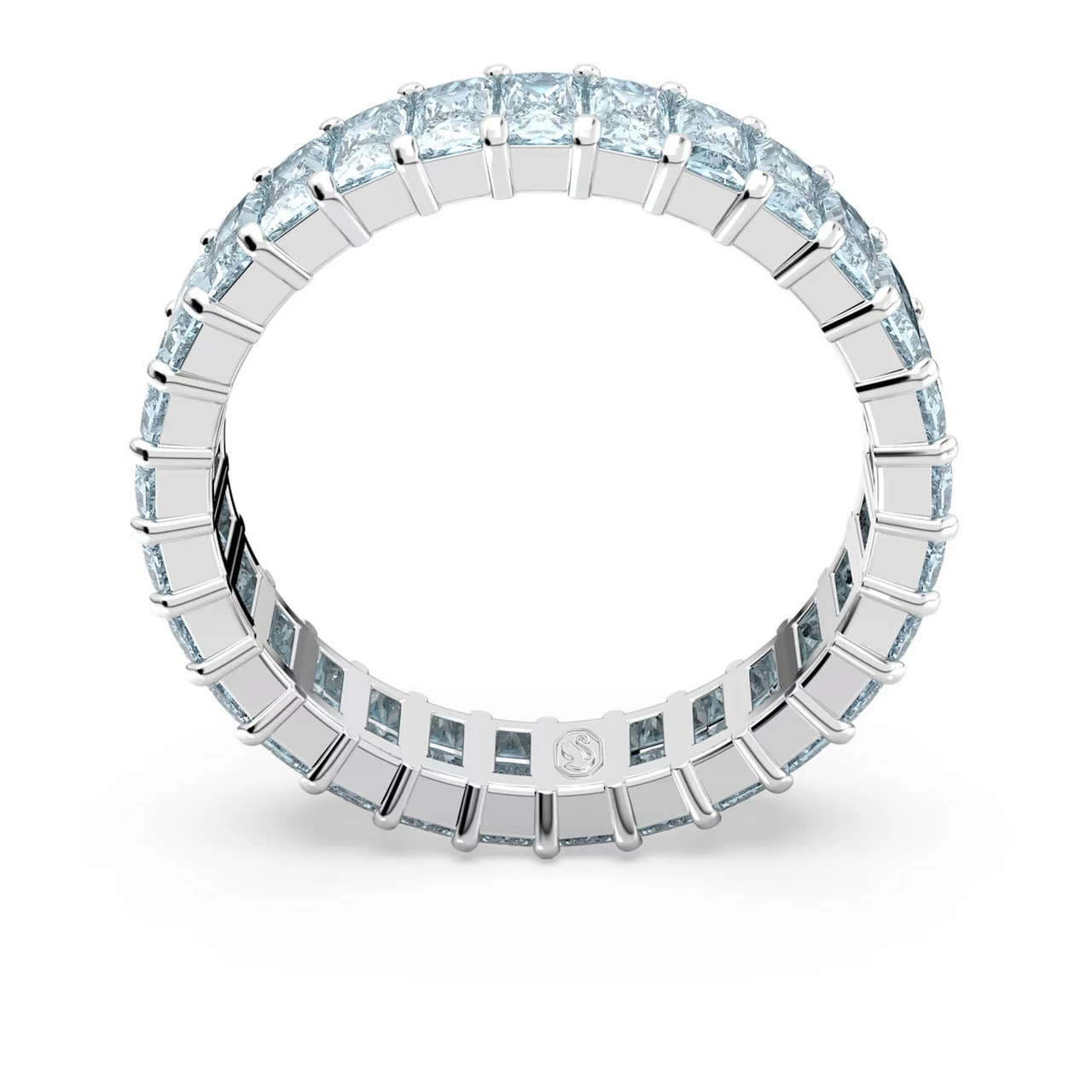 Matrix Ring, Baguette Cut, Blue, Rhodium Plated 5661909 (Size 55/M/7) | Swarovski 4 Matrix Ring, Baguette Cut, Blue, Rhodium Plated 5661909 (Size 55/M/7) | Swarovski - Image 4