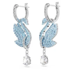 Iconic Swan Drop Earrings, Swan, Blue, Rhodium Plated 5660593 | Swarovski -King Power shop 7cf143bf 236d 5b4b a240 fb06d0bd7a63 92569.1688446228