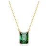 Matrix Pendant Rectangular Cut, Green, Gold-Tone Plated 5677141 | Swarovski