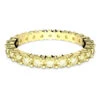 Swarovski Matrix Ring, Round Cut, Yellow, Gold-Tone Plated 5658663 (Size 55/M/7)