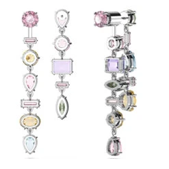 Gema Drop Earrings, Asymmetrical Design, Mixed Cuts, Long, Multicolored, Rhodium Plated 5656417 | Swarovski -King Power shop 838b1f27 b69a 5352 98ad 92ac9b865c70 81470.1688448795