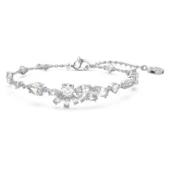 Swarovski Gema Bracelet, Mixed Cuts, Flower, White, Rhodium Plated 5644687