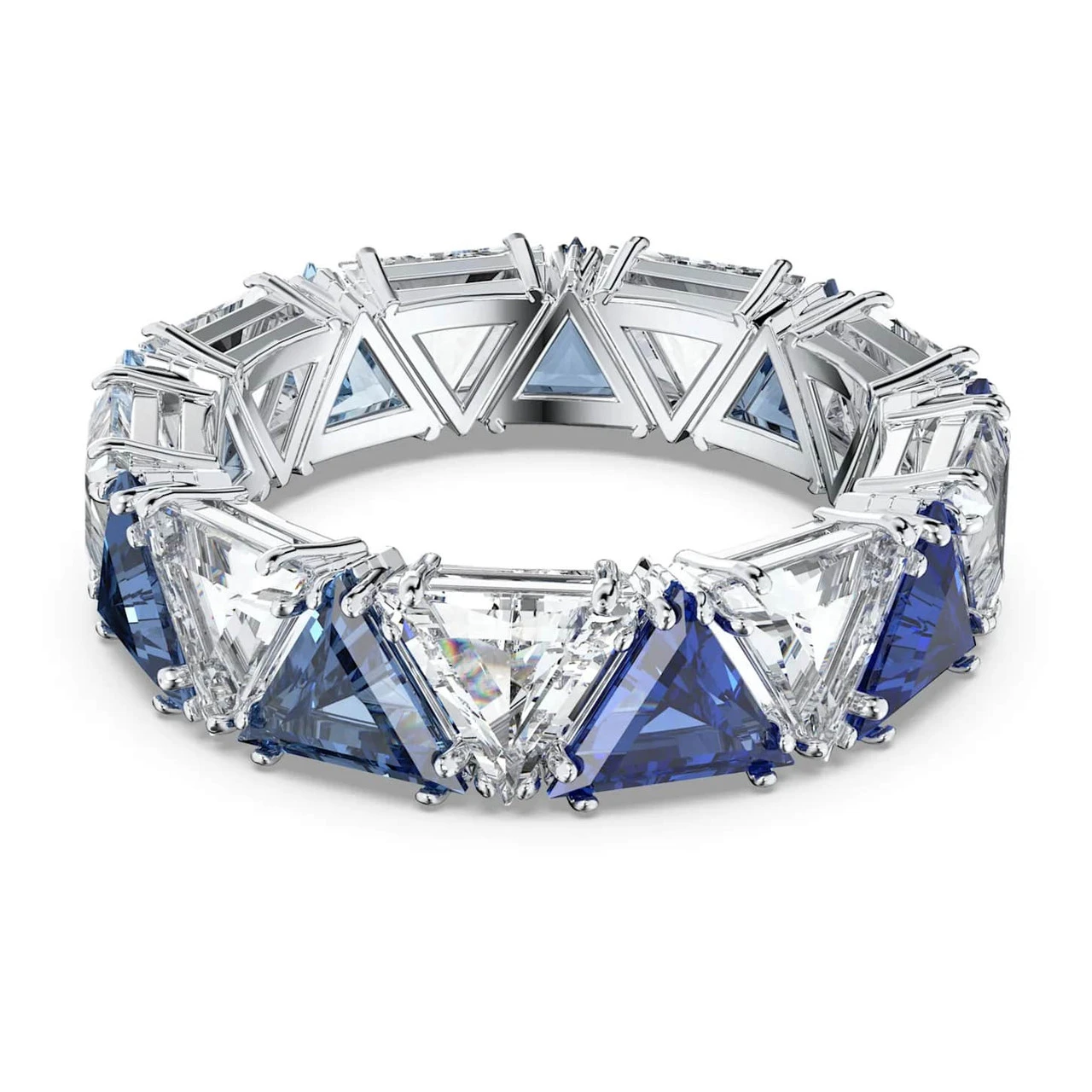 Swarovski Ortyx Cocktail Ring, Triangle Cut, Blue, Rhodium Plated 5608528 (Size 7/M/55) 1 Swarovski Ortyx Cocktail Ring, Triangle Cut, Blue, Rhodium Plated 5608528 (Size 7/M/55)