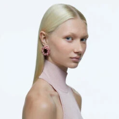 Millenia Hoop Earrings Pear Cut Crystals, Pink, Rose-Gold Tone Plated 5614932 | Swarovski -King Power shop 8d6dba74 0e1b 5df2 b231 c7e11fd53a85 33703.1640322927