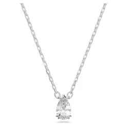 Swarovski Millenia Pendant, Pear Cut, White, Rhodium Plated 5636708