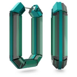 Lucent Hoop Earrings, Green 5633953 | Swarovski