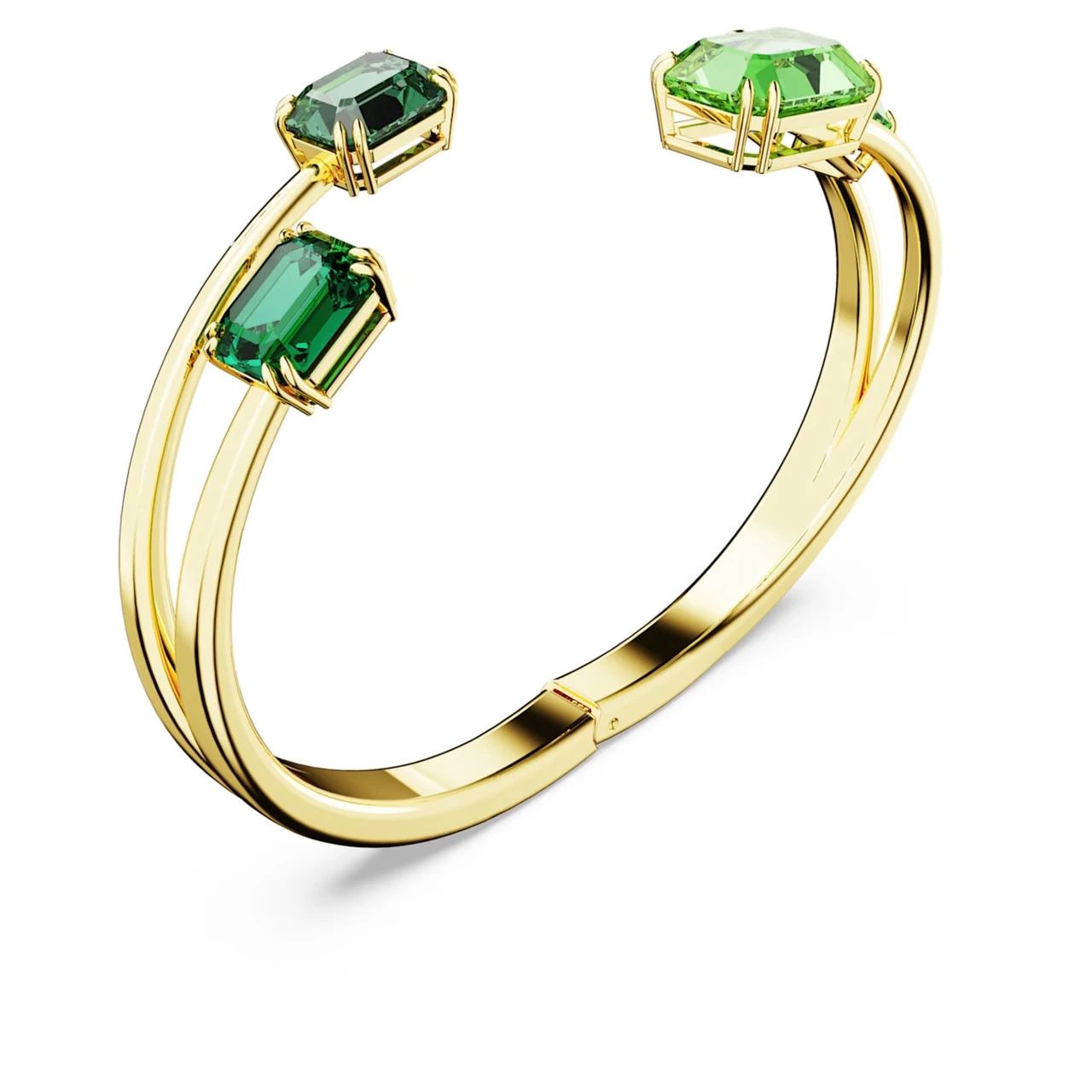 Millenia Bangle Octagon Cut, Green, Gold-Tone Plated 5671246 (Size M) | Swarovski 3 Millenia Bangle Octagon Cut, Green, Gold-Tone Plated 5671246 (Size M) | Swarovski - Image 3