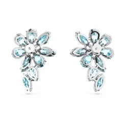 Gema Drop Earrings Mixed Cuts, Flower, Blue, Rhodium Plated 5666016 | Swarovski -King Power shop 9c381aad 1f3d 55a2 8d39 3ea25cefced0 32638.1690134461