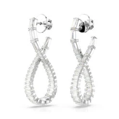 Hyperbola Drop Earrings, Infinity, White, Rhodium Plated 5677628 | Swarovski -King Power shop 9e258305 e897 5dc4 aeb1 a52545aede81 50487.1704687423