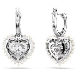Hyperbola Drop Earrings, Heart, White, Rhodium Plated 5684384 | Swarovski -King Power shop a49c56d5 778d 5a59 b8a4 cb26e87568ba 12473.1703739970