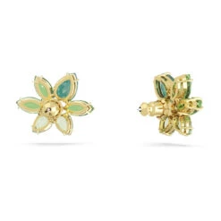 Gema Stud Earrings, Mixed Cuts, Flower, Green, Gold-Tone Plated 5658400 | Swarovski -King Power shop a52ed153 48c3 5af1 9f78 b238ae037a21 53196.1680576036