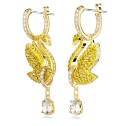 Iconic Swan Drop Earrings, Swan, Yellow, Gold-Tone Plated 5647543 | Swarovski -King Power shop a5a859c9 5c10 5106 9266 3eabca913d9d 69613.1674085997