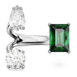 Mesmera Open Ring, Mixed Cuts, Green, Silver-Tone Finish 5676972 (Size 55/M/7) | Swarovski -King Power shop a6f810c6 6159 5f5c b29c deb1c68684cd 77754.1693172362